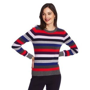 NWT Court and Rowe Metallic Stripe Sweater